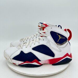 Nike Air Jordan 7 Olympic Men Size 10.5 304775-123 Tinker Alternate White Shoes
